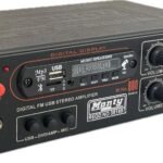 Tech-lobby Stereo Amplifier with Big LED Display/Bluetooth/MIC Input/USB/SD Card Slot/FM Radio/AUX Input/Remote Control & Built-in Equalizer with Bass, Treble & Balance Control (Model -15000).